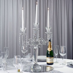 3 arms crystal candelabra wedding decoration