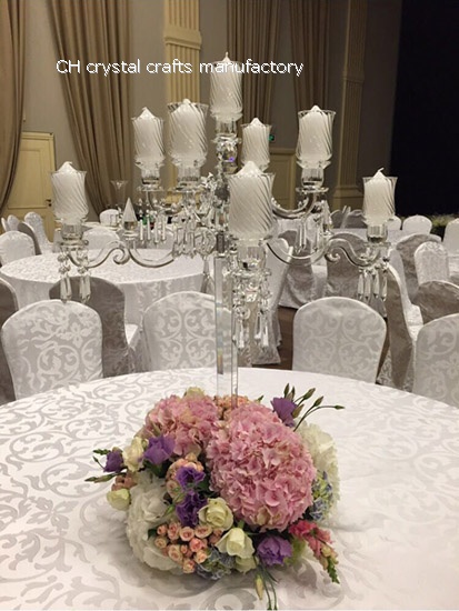 crystal candelabra wedding centerpieces