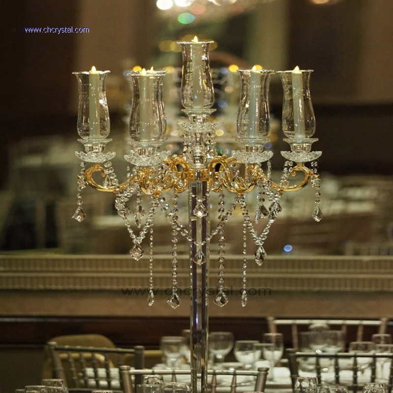 7 arms crystal candelabra