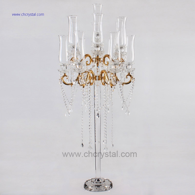 13 arms crystal candelabra