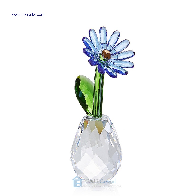 crystal blue flower gift