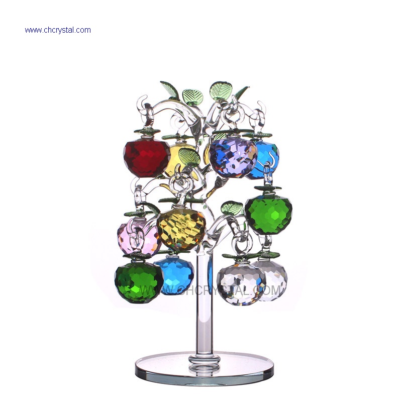 crystal apple tree with 12pcs apples