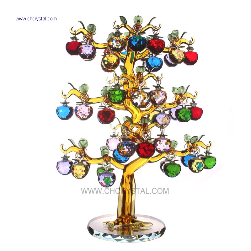 crystal apple tree with 50pcs apples