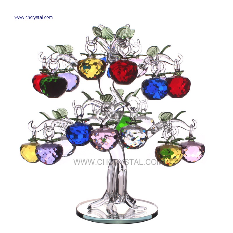 crystal apple tree with 22pcs apples