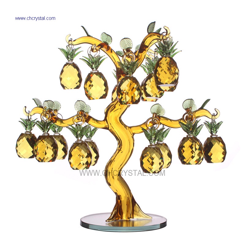 crystal pineapple tree with 18pcs pineapples