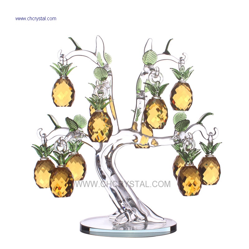 crystal pineapple tree with 12pcs pineapples