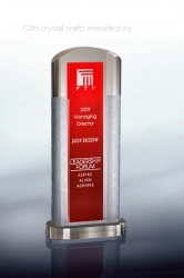 crystal trophy and award
