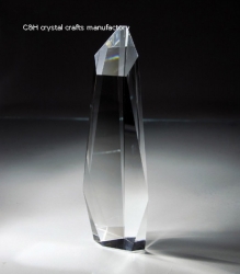 crystal trophy and award