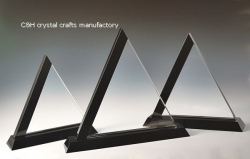 crystal trophy and award