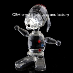 crystal dog snoopy animal figurine