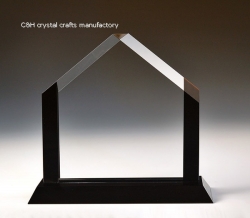 crystal trophy and award