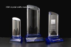 crystal trophy and award