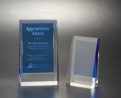 crystal trophy and award