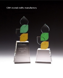 crystal trophy and award