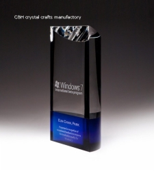crystal trophy and award
