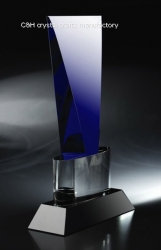 crystal trophy and award