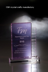 crystal trophy and award