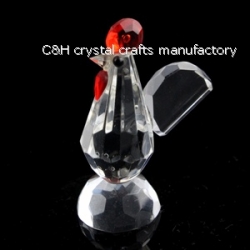 crystal cock animal figurines