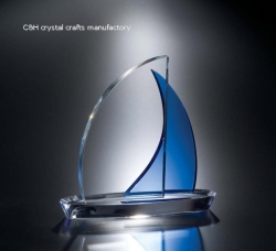 crystal trophy and award