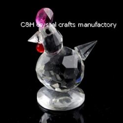 crystal hen animal figurines