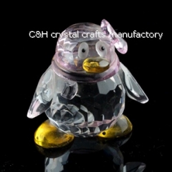 crystal penguin animal figurines