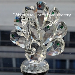 crystal peafowl animal figurines