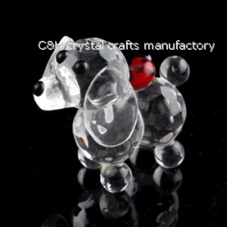 crystal dog animal figurines