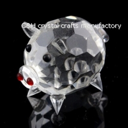 crystal pig animal figurines