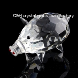 crystal pig animal figurines