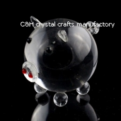 crystal pig animal figurines