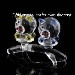 crystal pig animal figurines