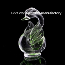 crystal swan animal figurines