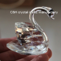 crystal swan animal figurines for wedding gift