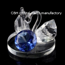 crystal swan animal figurines