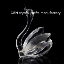 crystal swan animal figurines