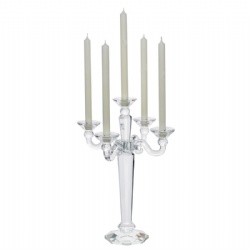 5 arms crystal candelabra