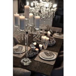 5 arms crystal candelabra