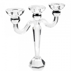 3 arms crystal candelabra