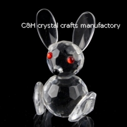 crystal rabbit animal figurines