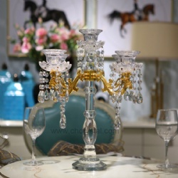 5 arms crystal candelabra