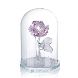 crystal pink flower gift