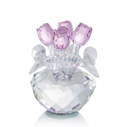 crystal pink flower gift