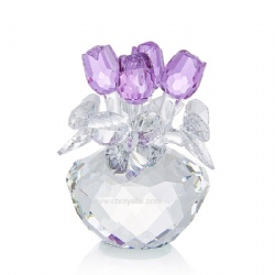 crystal purple flower gift