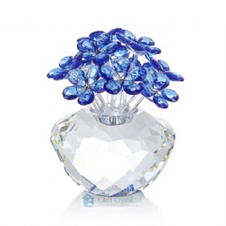 crystal blue flower gift