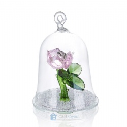 crystal pink flower gift