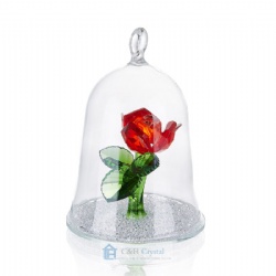 crystal red flower gift