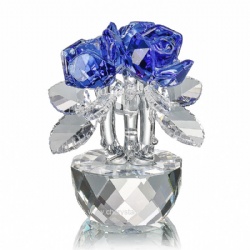 crystal blue flower gift