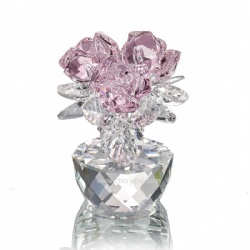 crystal pink flower gift