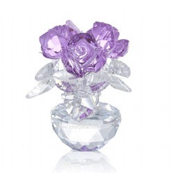 crystal purple flower gift