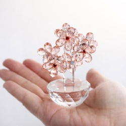 crystal pink flower gift